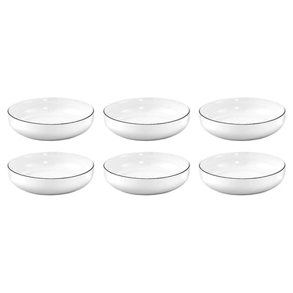 Medard de Noblat - Yaka Black Saladebord 20 cm (set van 6) Pastaborden Medard de Noblat 