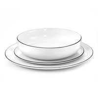 Medard de Noblat - Plato de ensalada Yaka Black 20 cm (juego de 6) Platos de pasta Medard de Noblat