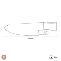 Messermeister - Funda de cuero de 11 cm de largo para el cuchillo de cocinero Overland Funda para cuchillo Messermeister