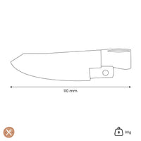 Messermeister - Funda de cuero de 20 cm de largo para el cuchillo de cocinero Overland Funda para cuchillo Messermeister