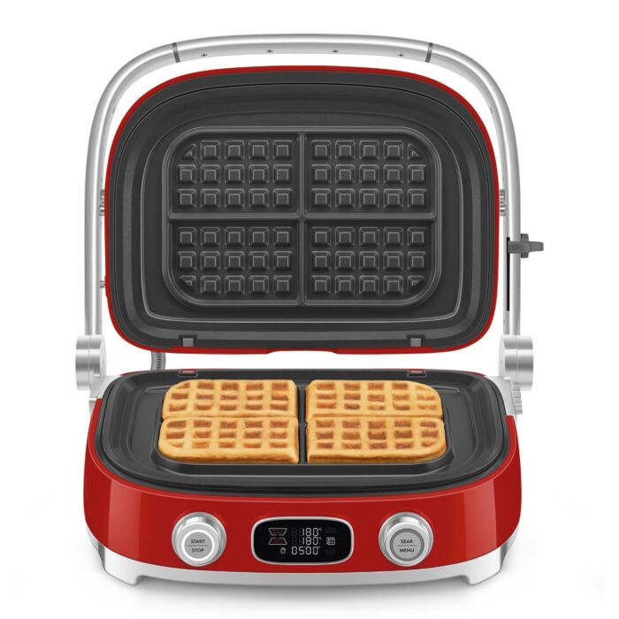 Smeg - Multifunctionele Grill  | Rood | Jaren 50 | Contactgrill