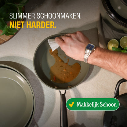 Cook & Pan Dark Olive Koekenpannenset 3-delig
