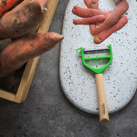 Opinel - Pelador, T-Duo Madera, verde, caja Opinel 