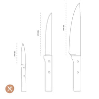 Opinel - Juego de cuchillos 3 piezas, Opinel Parallèle, acero inoxidable/madera Opinel 