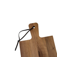 Tabla de servir ovalada de madera de nogal puro de 49 x 20 x 2 cm. Utensilios de cocina ovalados.