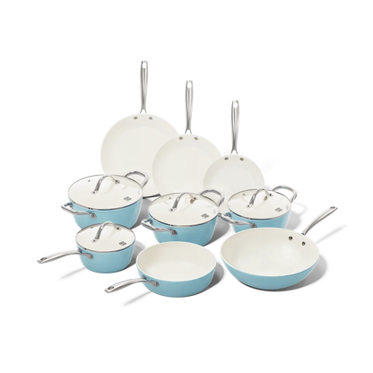 Cook & Pan - Batería de cocina Go Blue de 9 piezas
