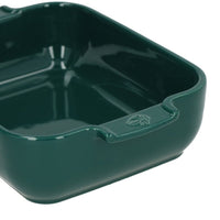 Peugeot - Fuente para horno Appolia rectangular 25 cm Verde bosque Fuente para horno Peugeot