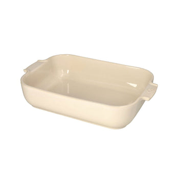Peugeot - Fuente rectangular para horno Appolia de 25 cm, color crudo.