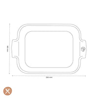 Peugeot - Fuente de horno Appolia rectangular de 25 cm de pizarra para horno Peugeot