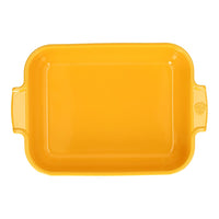 Peugeot - Fuente de horno Appolia rectangular 32 cm amarillo azafrán Fuente de horno Peugeot