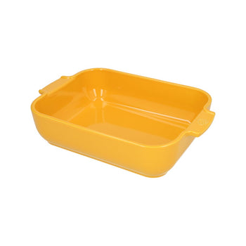 Peugeot - Fuente de horno Appolia rectangular 32 cm amarillo azafrán Fuente de horno Peugeot