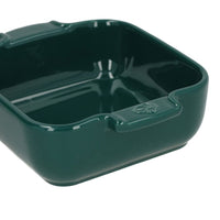 Peugeot - Fuente para horno Appolia cuadrada 18 cm Verde bosque Fuente para horno Peugeot