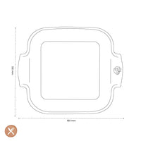 Peugeot - Fuente para horno Appolia cuadrada de 18 cm de pizarra. Fuente para horno Peugeot