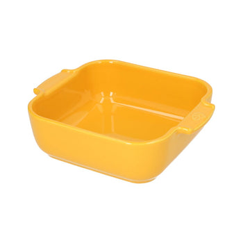 Peugeot - Fuente para horno Appolia cuadrada de 21 cm color amarillo azafrán Fuente para horno Peugeot
