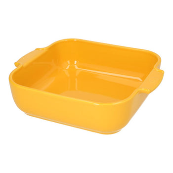 Peugeot - Fuente para horno Appolia cuadrada de 28 cm color amarillo azafrán Fuente para horno Peugeot