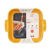 Peugeot - Fuente para horno Appolia cuadrada de 36 cm color amarillo azafrán Fuente para horno Peugeot
