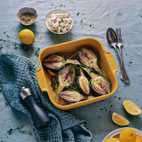 Peugeot - Fuente para horno Appolia cuadrada de 36 cm color amarillo azafrán Fuente para horno Peugeot