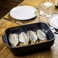 Peugeot - Fuente de horno rectangular Appolia 25 cm pizarra Peugeot