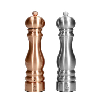 Peugeot - Juego de molinillos de pimienta y sal Paris Chef 22 cm Cobre y acero inoxidable Juego de molinillos de pimienta y sal Peugeot