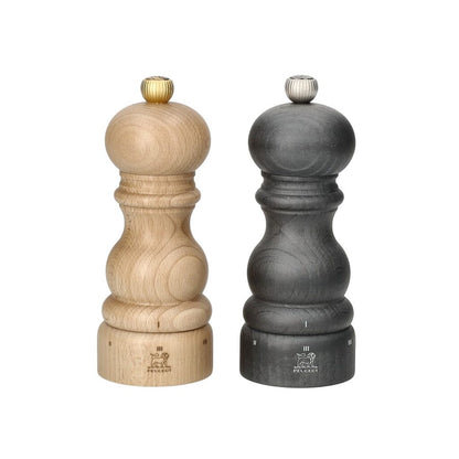 Peugeot - Juego de molinillos de pimienta y sal de París, 15 cm, grafito y natural.