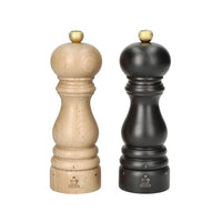 Peugeot - Juego de molinillos de pimienta y sal París de 18 cm, color chocolate y natural.