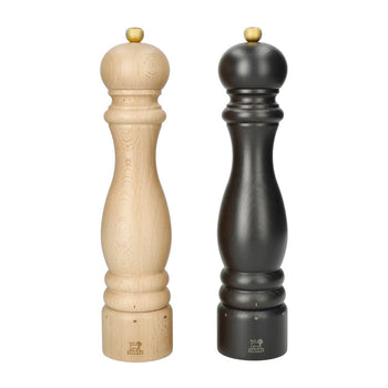 Peugeot - Juego de molinillos de pimienta y sal París de 30 cm. Juego de molinillos de pimienta y sal color chocolate y natural. Peugeot