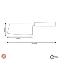 Satake Ame - Cuchillo Chino para Picar 17 cm Cuchillo para Picar Satake
