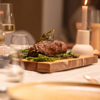 Satake - Tabla de cortar de lujo Madera de acacia Tabla de cortar de madera Satake