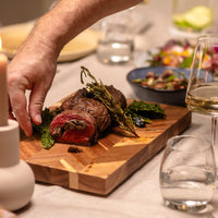 Satake - Tabla de cortar de lujo Madera de acacia Tabla de cortar de madera Satake