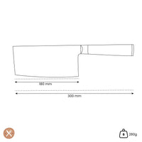 Shinrai Japón - Cuchillo de chef chino Damask BR - 18 cm Cuchillo de chef chino Shinrai Japón