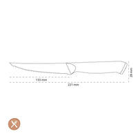 Shinrai Japón - Cuchillo para carne de Damasco Eclipse Series de 13 cm. Shinrai Japón