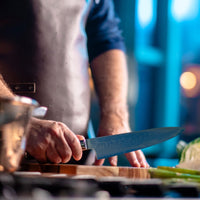 Shinrai Japan - Cuchillo de Chef Damasco Epoxi Onyx 20 cm Cuchillo de Chef Shinrai Japan