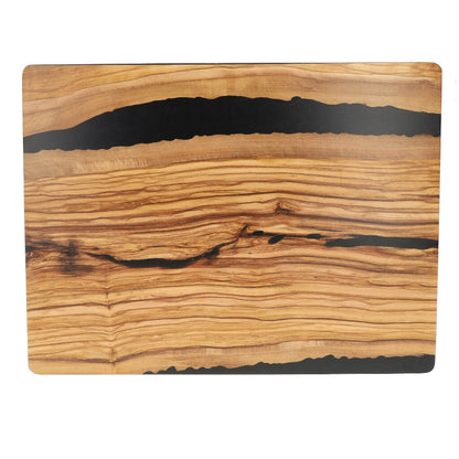 Shinrai Japan - Epoxy Onyx Snijplank Olijfhout - 40 x 30 x 3 cm Houten snijplank Shinrai Japan 