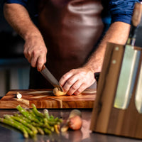 Shinrai Japan - Cuchillo de Chef Damasco Epoxi Rubí 20 cm Cuchillo de Chef Shinrai Japan