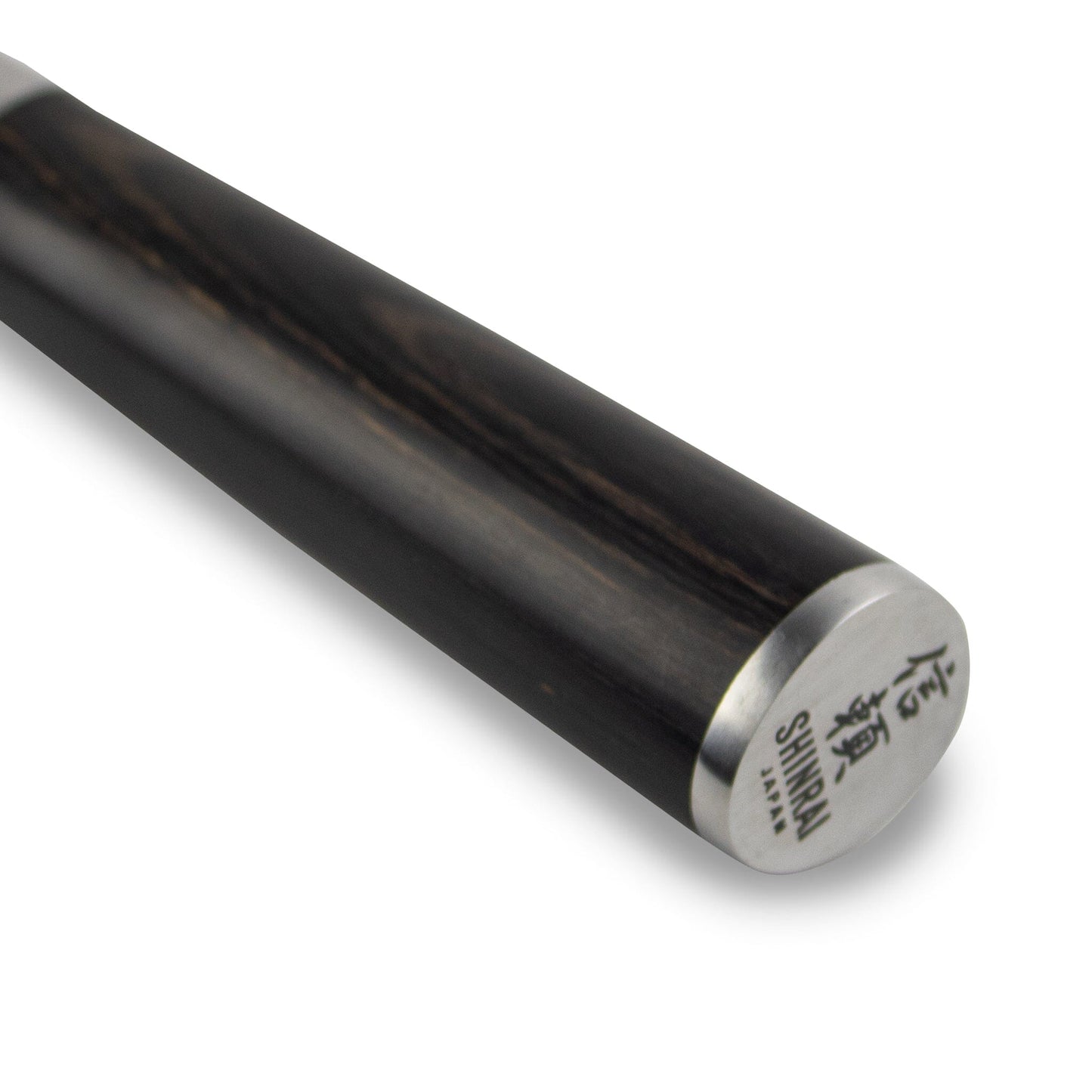 Shinrai Japón - Juego de cuchillos de 5 piezas de damasco martillado BR + bloque magnético para cuchillos Scalae - Madera de acacia Shinrai Japón