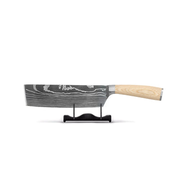 Cuchillos Shinrai - Cuchillo Nakiri estampado Akari Damascus 18 cm Cuchillos Shinrai