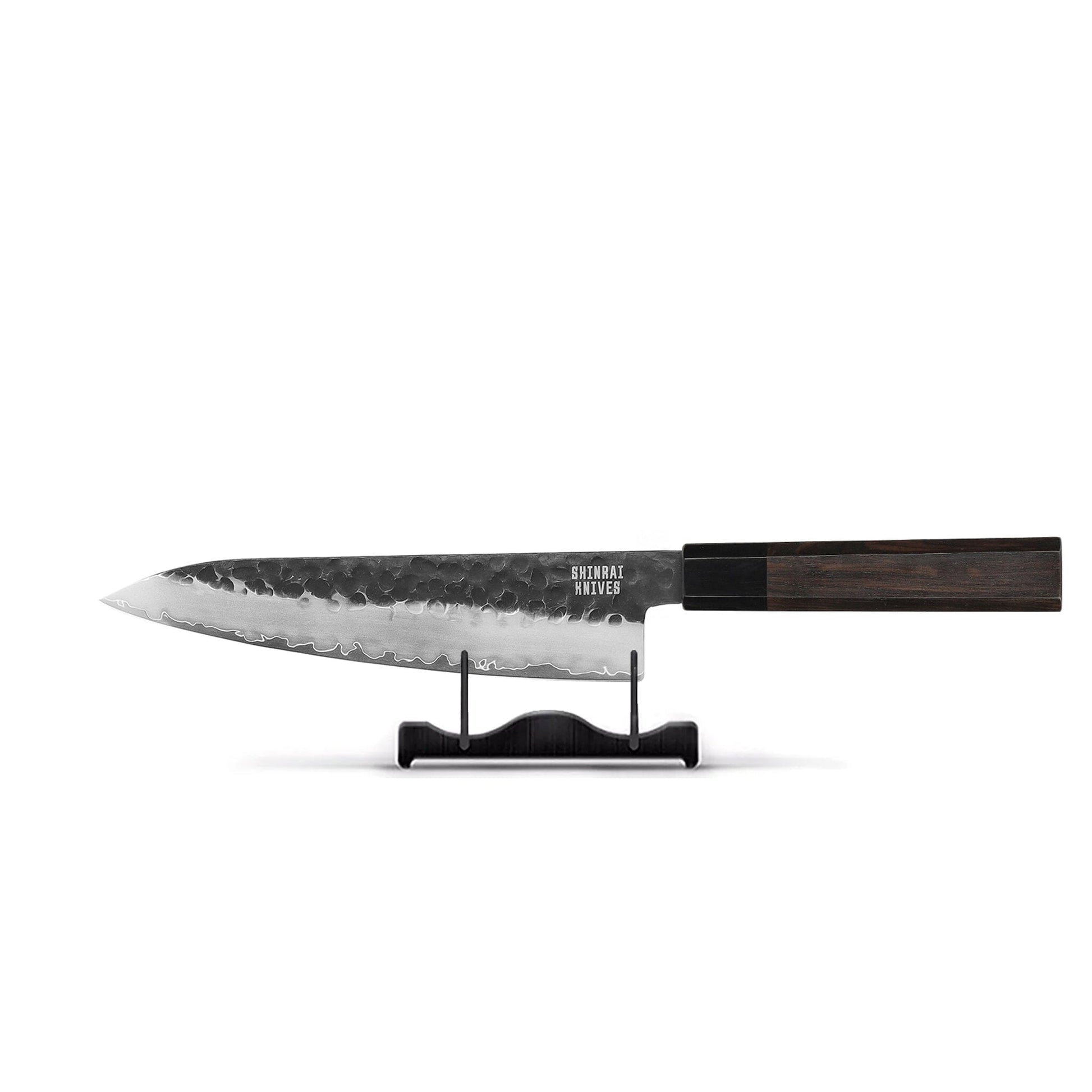 Cuchillos Shinrai - Edición Blackout Cuchillo de chef de acero damasco de 20 cm Shinrai Knives