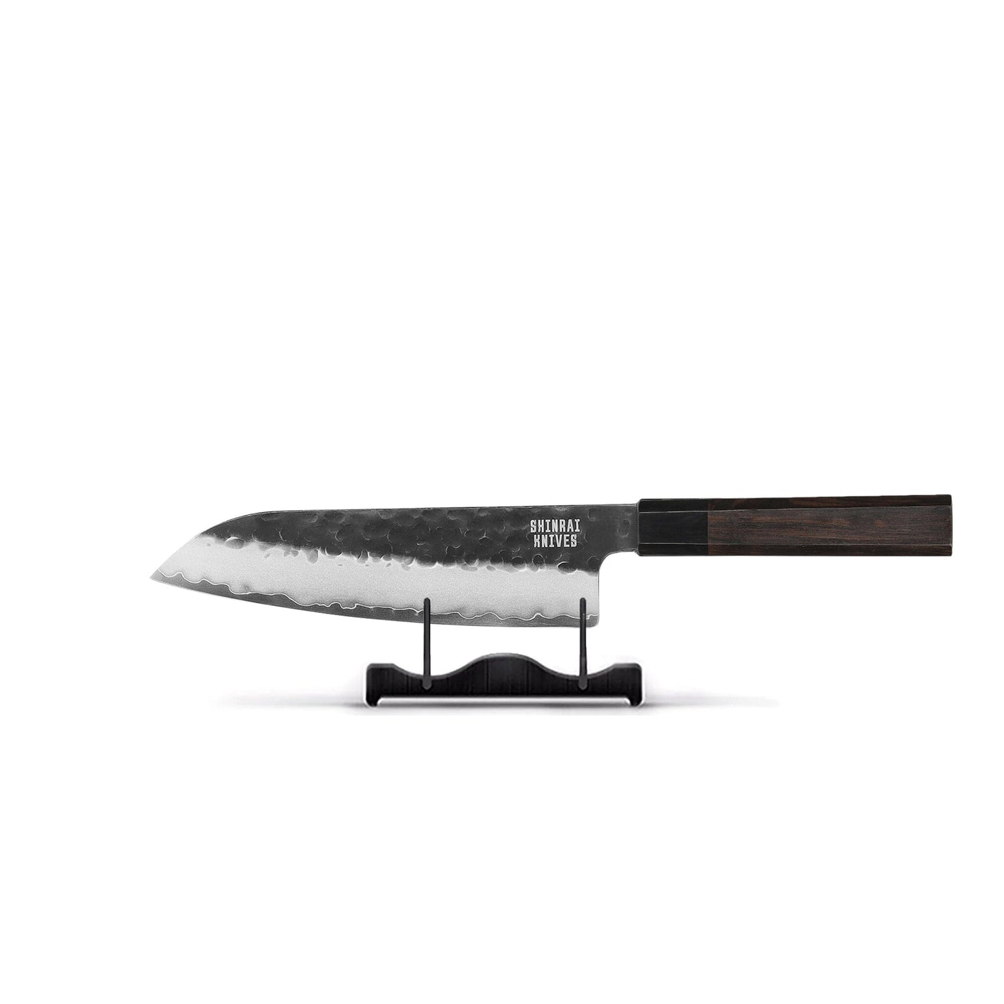 Cuchillos Shinrai - Edición Blackout Cuchillo Santoku de Damasco de 18 cm Cuchillos Shinrai