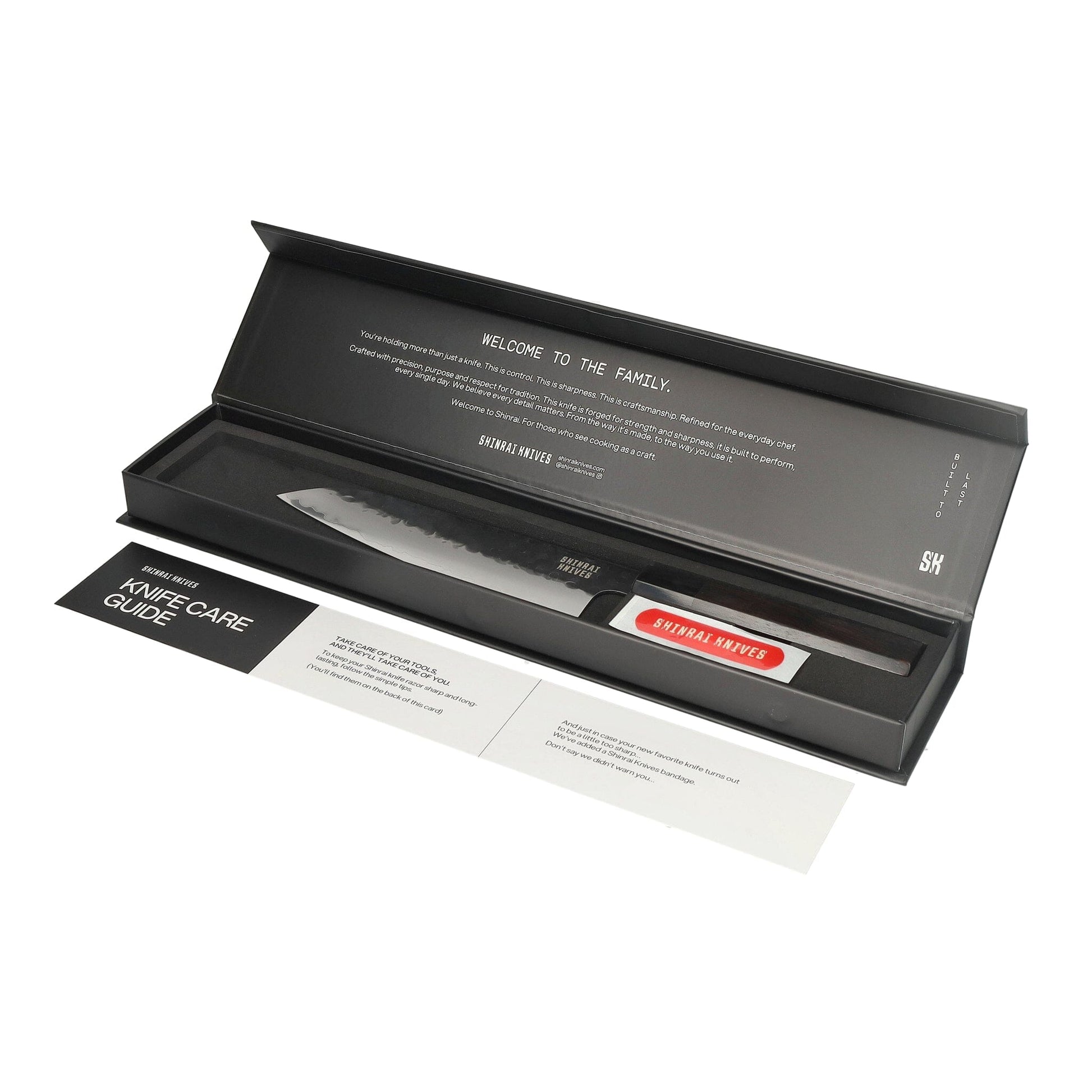 Cuchillos Shinrai - Edición Blackout Cuchillo Santoku de Damasco de 18 cm Cuchillos Shinrai
