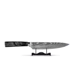 Shinrai Knives - Damascus Print Epoxy Onyx 3-delige Messenset - Koksmes + Nakiri + Schilmes Messenset Shinrai Knives 