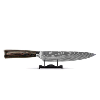 Cuchillos Shinrai - Cuchillo de chef con estampado de Damasco de 20 cm Cuchillo de chef Shinrai