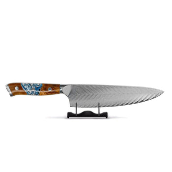 Cuchillos Shinrai - Serie Eclipse Cuchillo de chef de Damasco 20 cm Cuchillo de chef Shinrai