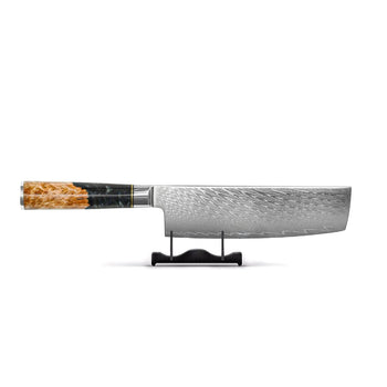 Cuchillos Shinrai - Cuchillo Nakiri de Damasco con ónix y epoxi de 18 cm Nakirimes Shinrai Knives