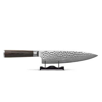 Cuchillos Shinrai - Damasco martillado BR - Cuchillo de chef de Damasco de 20 cm Cuchillo de chef Shinrai