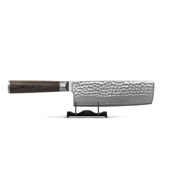Cuchillos Shinrai - Cuchillo Nakiri BR de Damasco Martillado de 18 cm Nakirimes Shinrai Knives