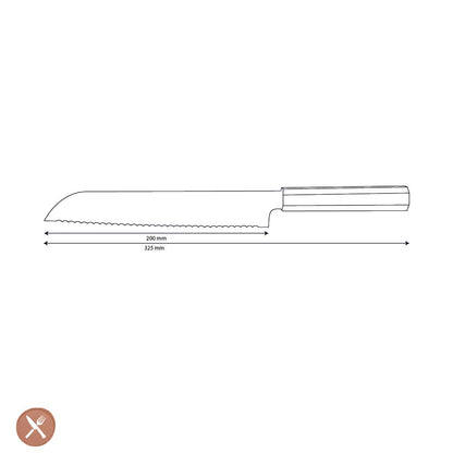 Shinrai Knives - Kigami Exclusive Damascus Broodmes 20 cm Broodmes Shinrai Knives 