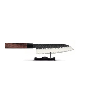 Shinrai Knives - Juego de cuchillos Damasco Kurayami de 3 piezas - Cuchillo de chef + Santoku + Cuchillo pelador Shinrai Knives Juego de cuchillos