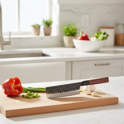 Shinrai Knives - Kurayami 5-delige Damascus Messenset - Koksmes + Broodmes + Nakiri + Officemes + Schilmes Messenset Shinrai Knives 