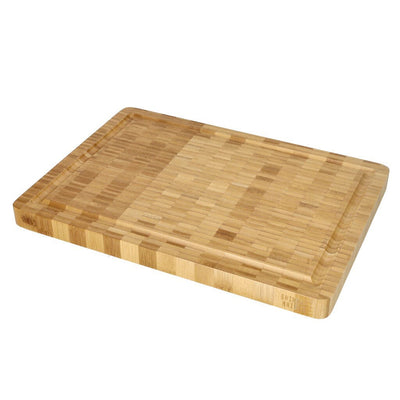 Tabla de cortar de bambú de lujo Shinrai Knives - Madera de grano final - 35 × 25 × 2,5 cm
