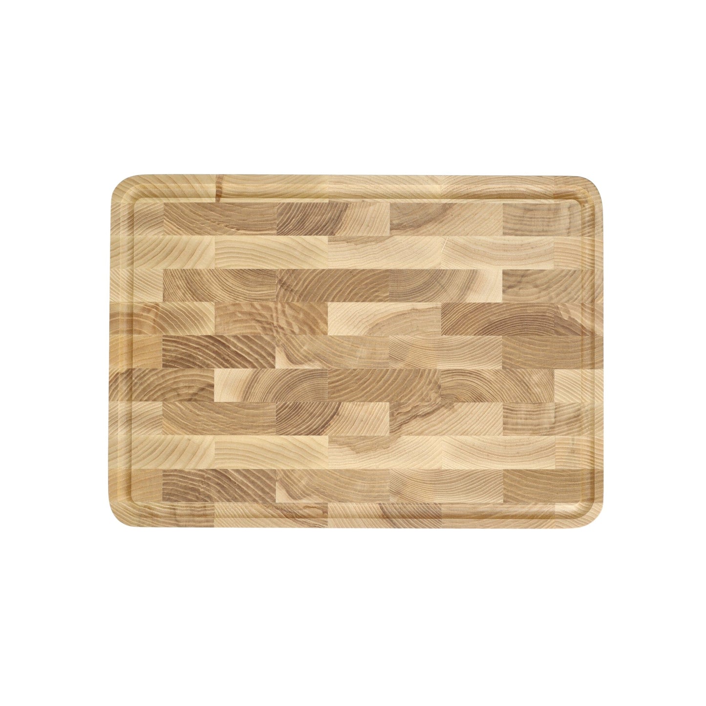 Tabla de cortar de lujo Shinrai Knives de madera de fresno - Madera de testa - 40 × 30 × 4,5 cm
